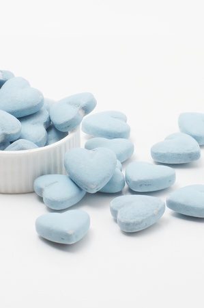 Vitamin bottle with blue vitaminsの写真素材