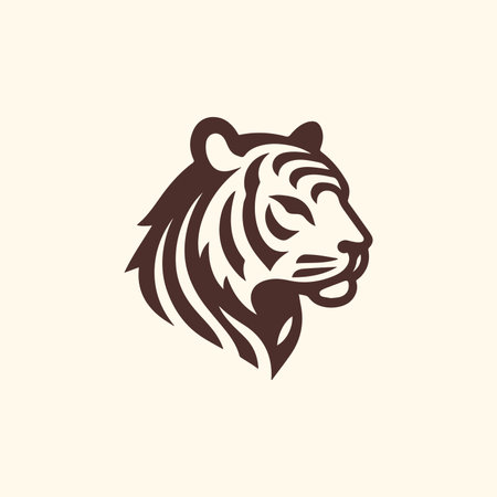 Tiger Head  Icon Illustration Vector Designのイラスト素材
