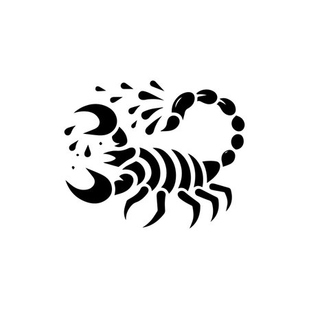 Scorpion   icon vector illustration. Creative design for t-shirt prints and branding. Bold and distinctive graphic.のイラスト素材