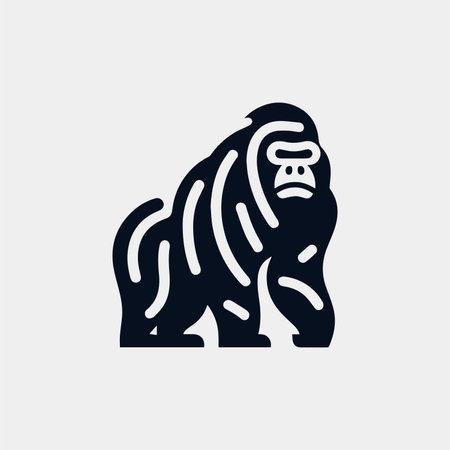 Abstract King Kong   icon illustration in vector design. Bold and striking graphic for branding and creative projects.のイラスト素材