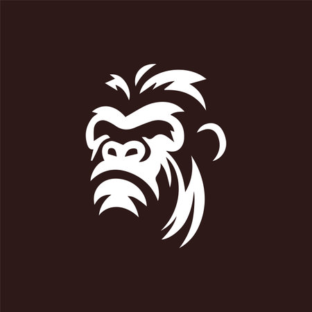 King Kong face design  icon illustration vector for t-shirt. Bold and captivating graphic ideal for branding and apparel.のイラスト素材