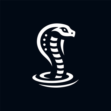 Cobra  Icon Vector Design Tshirt Illustration. Sleek and menacing serpent symbol for bold apparel and branding.のイラスト素材