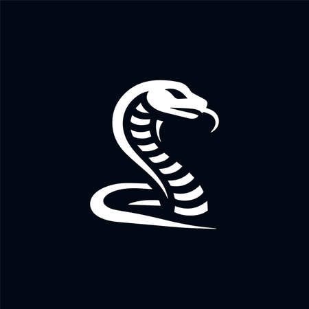 Cobra Vector Design Tshirt Illustration   Icon. Striking serpent emblem, ideal for apparel and brand identity.のイラスト素材