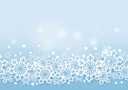 Beautiful Winter Snow Flakes backgroundのイラスト素材