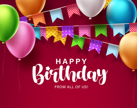 Happy birthday greeting vector design.のイラスト素材