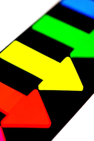 Arrow Signs Set of different colorsの写真素材