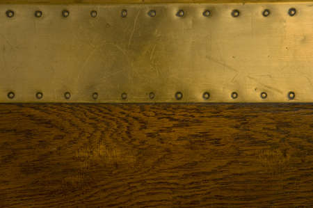 photo of wooden and metal texture suitable for backgroundの写真素材