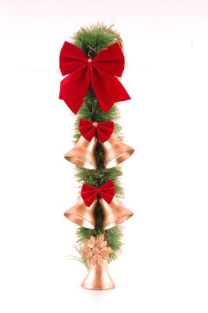 Christmas decorations on the white backgroundの写真素材
