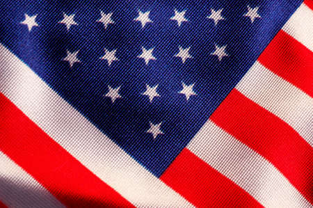 Macro shot of American flag with textures, SOFT FOCUSの写真素材