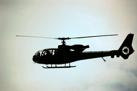 Army Helicopter Gazelle on the airの写真素材