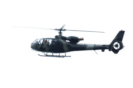 Army Helicopter Gazelle on the white backgroundの写真素材