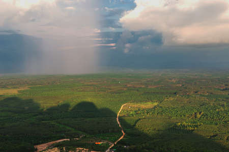 Tiger Cave Temple at Krabi Province, Thailand. Picturesque observation point. Beautiful sunset