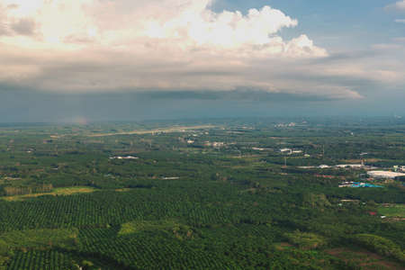 Tiger Cave Temple at Krabi Province, Thailand. Picturesque observation point. Beautiful sunsetの写真素材