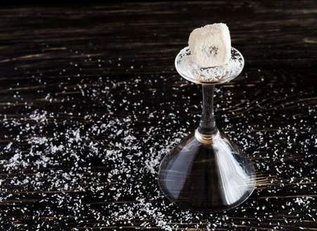 Traditional turkish dessert rahat lokum with coconutの写真素材