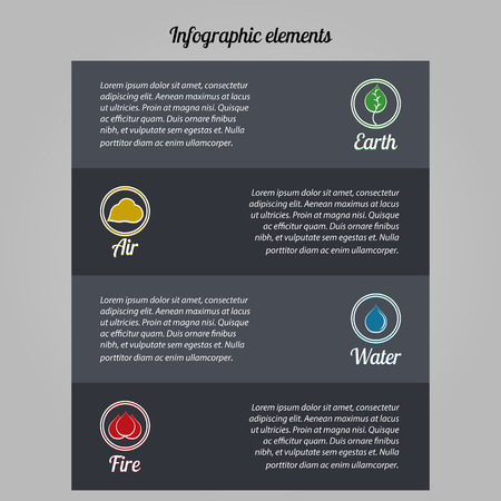 Elements of infographics on environmental issuesのイラスト素材