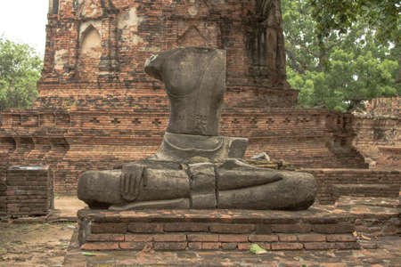 Buddha statue without headの写真素材
