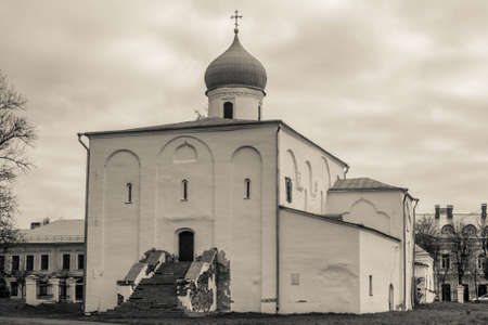 Ancient Russian Church in Veliky Novgorod, Russiaの写真素材