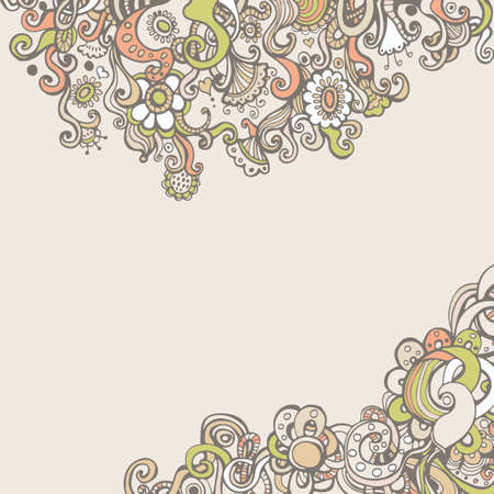 Romantic background with flowers and space for textのイラスト素材