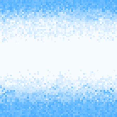 Blue abstract pixel background. Abstract digital background with mesh of squares. Geometric style.のイラスト素材