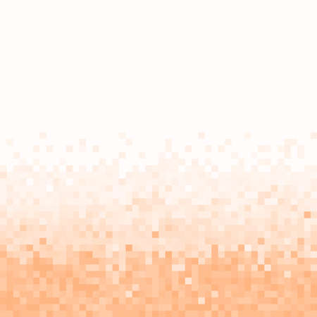 Peach pixel geometric background. Abstract digital background with mesh of squares. Geometric style