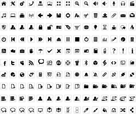 Business + Internet + Media Icon-set V1のイラスト素材