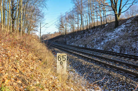 Walbrzych, Lower Silesia, Poland - a railway line, 65 kilometers on which the Zloty Train is to be hidden, the treasure of the third reichのeditorial素材