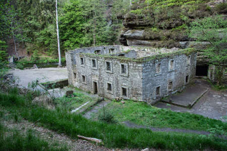 Bohemian Switzerland Dolsky Mlyn near Hrensko and Decinの写真素材