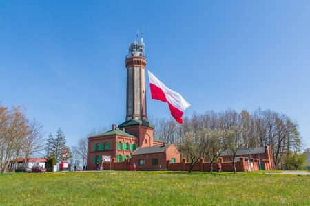 Lighthouse in Niechorze - Polish Coastの写真素材