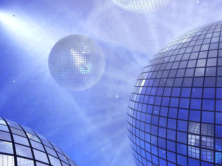 background of the mirror ballsの写真素材
