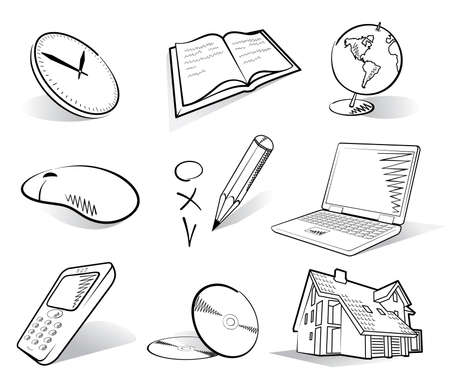 a set of business & house iconsのイラスト素材