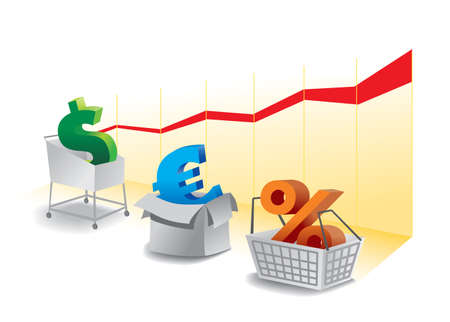 market symbol a background of diagramのイラスト素材