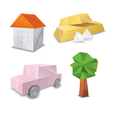 origami set symbolのイラスト素材
