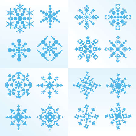 A set of  vectorial  snowflakeのイラスト素材