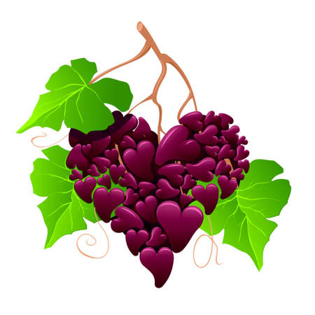 grape like a heartのイラスト素材