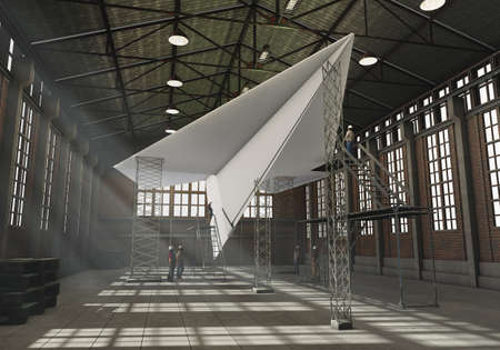 Manufacturing paper plantの写真素材