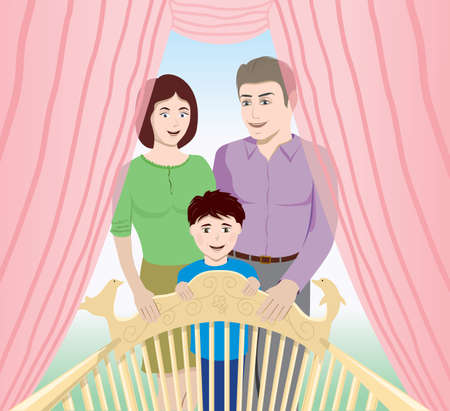 happy family のイラスト素材