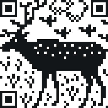 The QR code as a deerの写真素材
