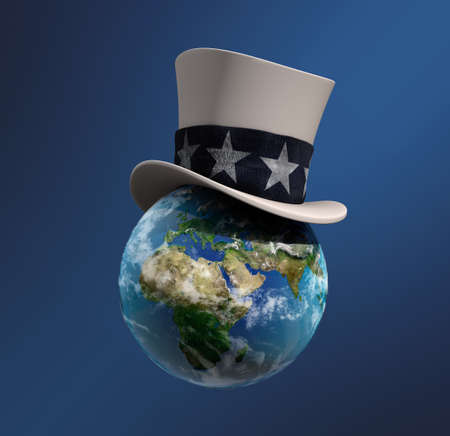 globe in Uncle Sam s hatの写真素材