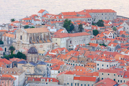 The Old Town of Dubrovnik in the evening, Croatia の写真素材