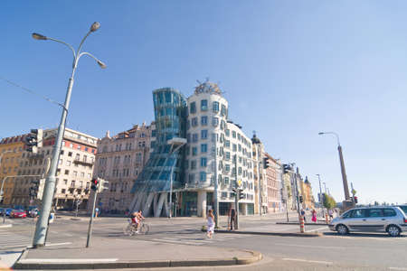 dancing house called Ginger and Fred in Prague のeditorial素材