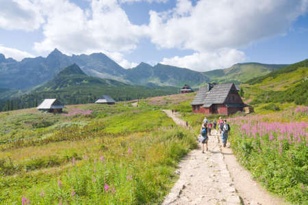 Hikers in Tatra mountains のeditorial素材