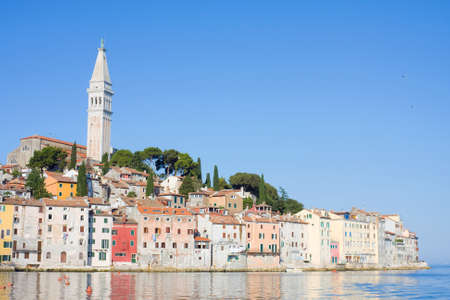Old town architecture of Rovinj, Croatia  Istria touristic attraction の写真素材