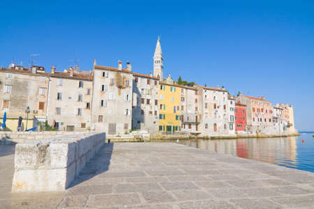 Old town architecture of Rovinj, Croatia  Istria touristic attraction の写真素材