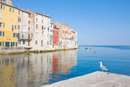 Old town architecture of Rovinj, Croatia  Istria touristic attraction の写真素材