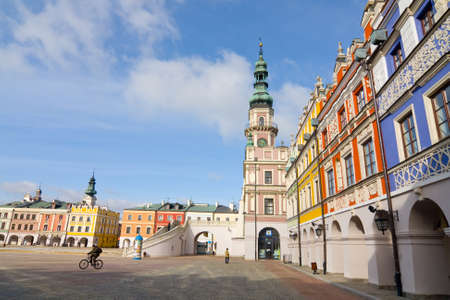 Town Hall, Main Square  Rynek Wielki , Zamosc, Poland のeditorial素材
