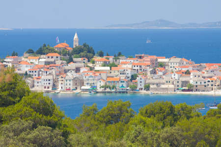 Town Primosten in Croatiaの写真素材
