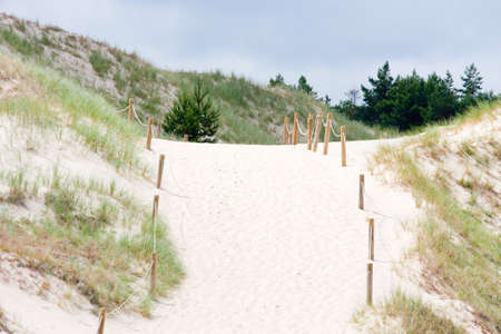 Pathway on Czolpinska Dune, Baltic の写真素材