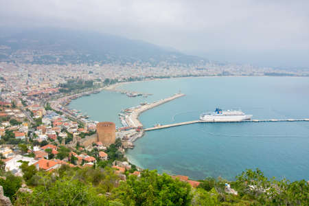 Kizil Kule  Red Tower , Alanya, Turkeyの写真素材