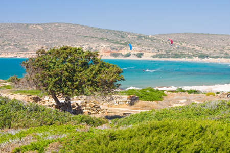 Prasonisi -  the Kiss of two seas  Rhodesの写真素材