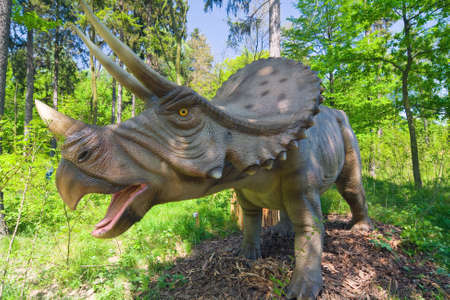 dinosaur in the forestの写真素材